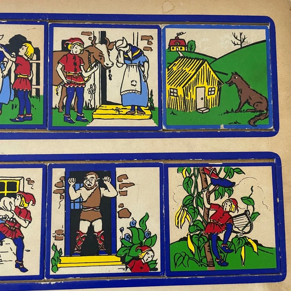 Vintage See-Quees by Judy Jack and the Beanstalk Wooden Sequence Puzzle 110124